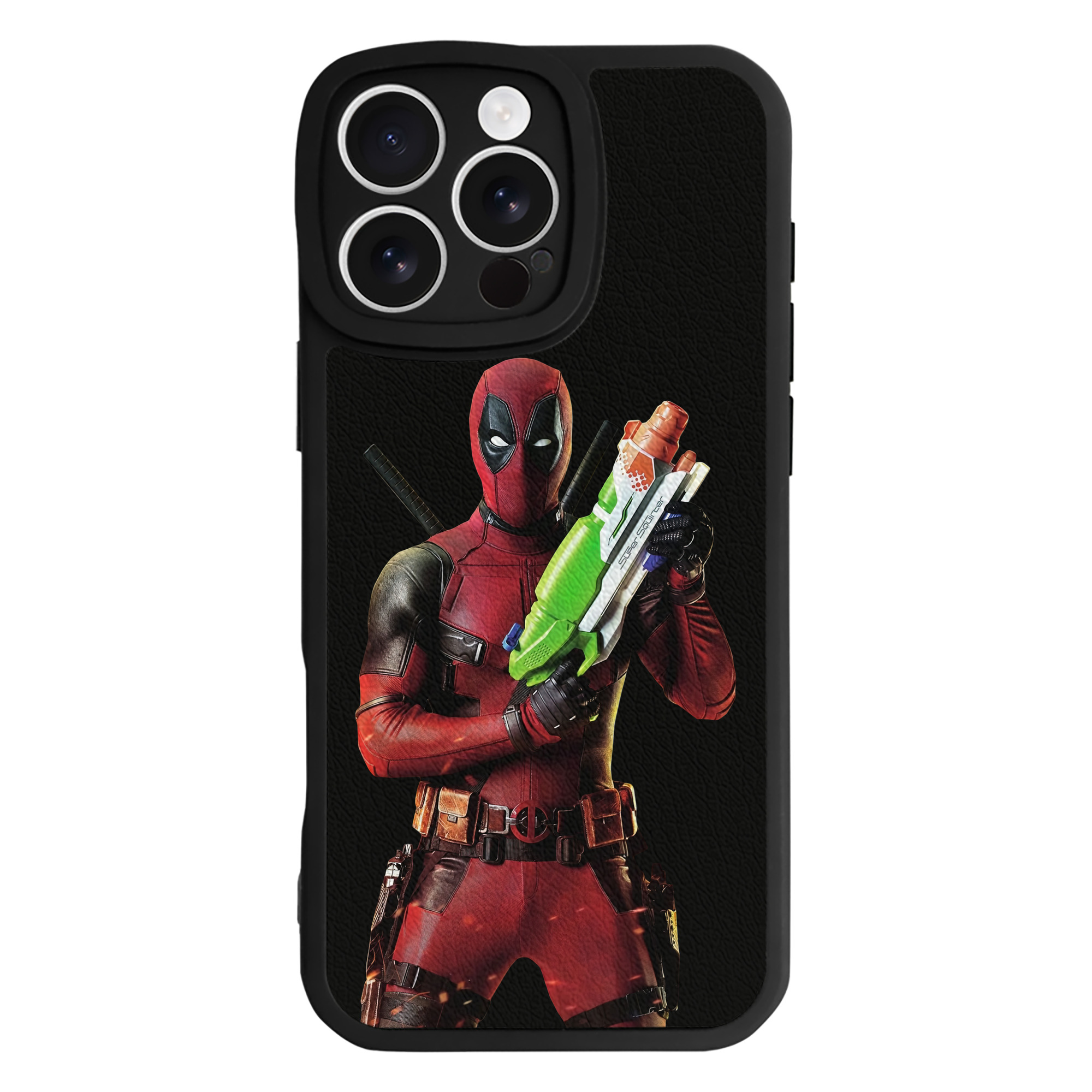 （画像用） Deadpool デッドプール 【iPhone 16シリーズ対応】シリコンスマホケース（レザー調） 材質：シリコン